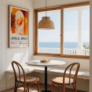 Trendy cocktail art print for kitchen wall