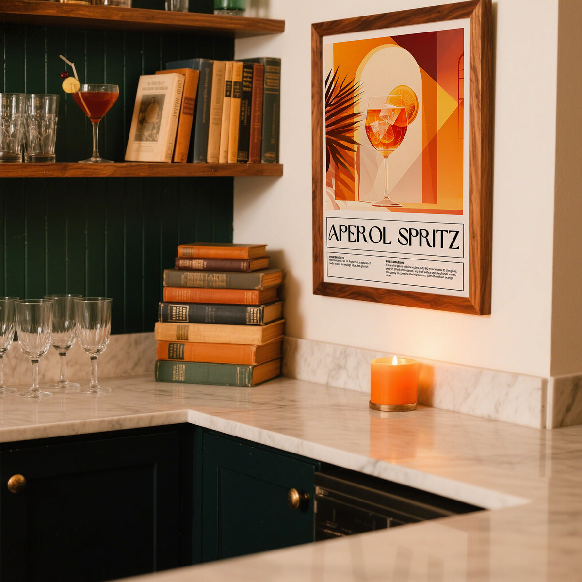 Aperol Spritz Poster ideal for kitchen and dining decor