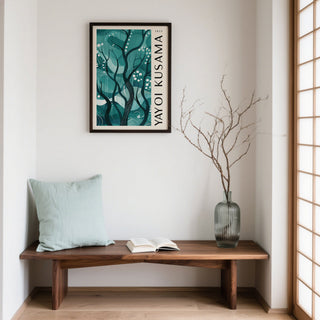 Tranquil Green Nature Poster with teal tones