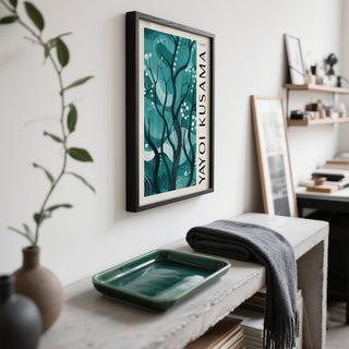 Elegant Green Nature Poster with nature-inspired motifs