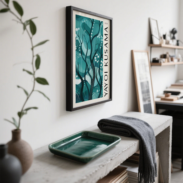 Elegant Green Nature Poster with nature-inspired motifs