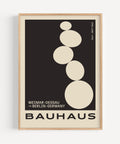 Bauhaus Poster Design | Modern Black Art for Yoga Studio & Home