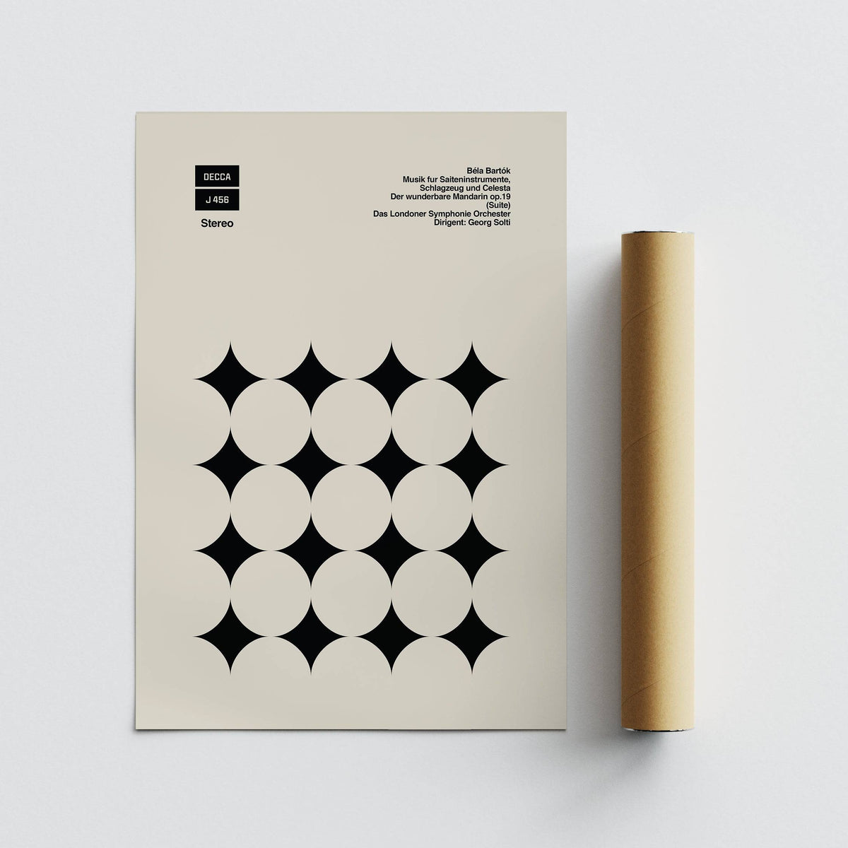 High-quality graphic art poster on matte paper