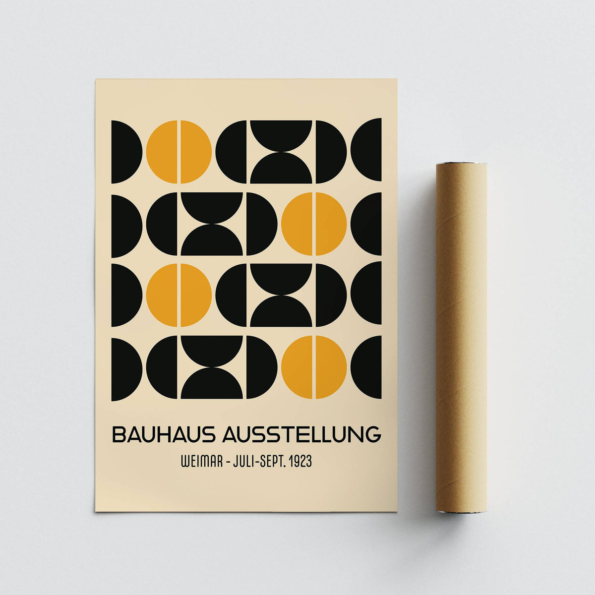 High-quality geometric Bauhaus poster on matte paper