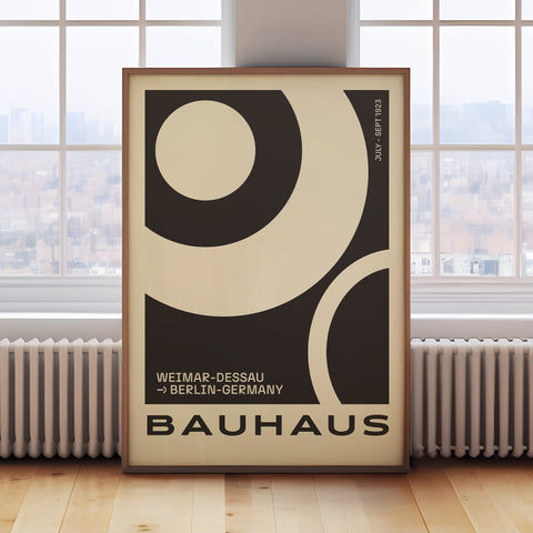 Large Abstract Art Prints | Bauhaus Boho Poster