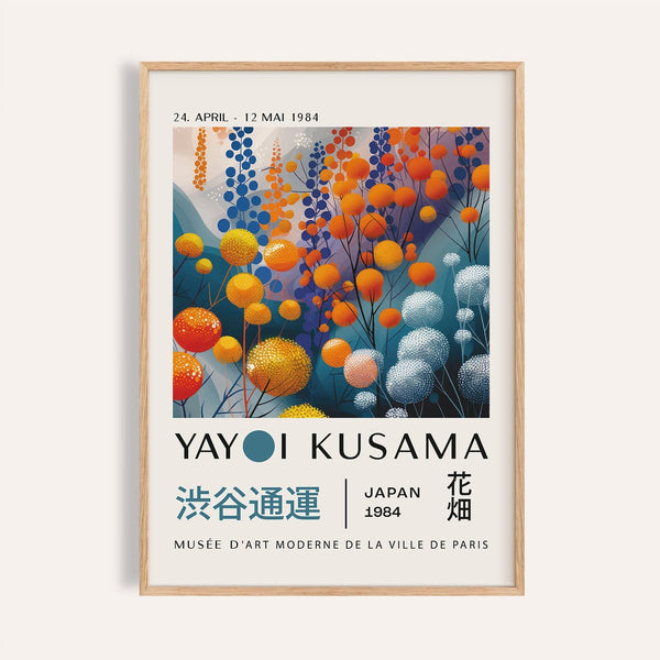 Abstract floral wall art featuring bold and colourful floral patterns