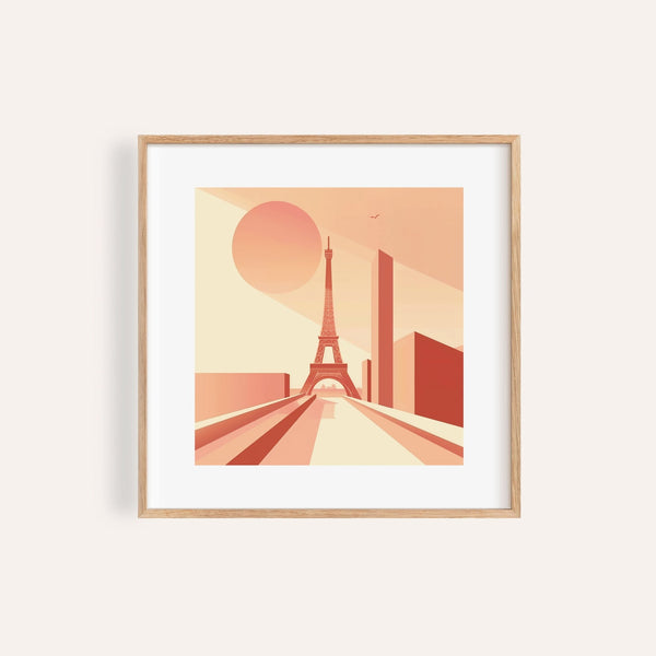 Eiffel Tower Poster Wall Art for Living Room