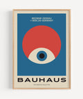 Bauhaus Geometric Eye Poster in Bold Colours for Modern Home Decor