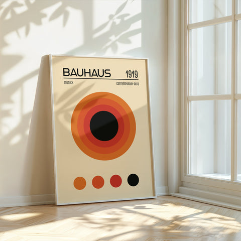 orange-red-bauhaus-poster-front-view