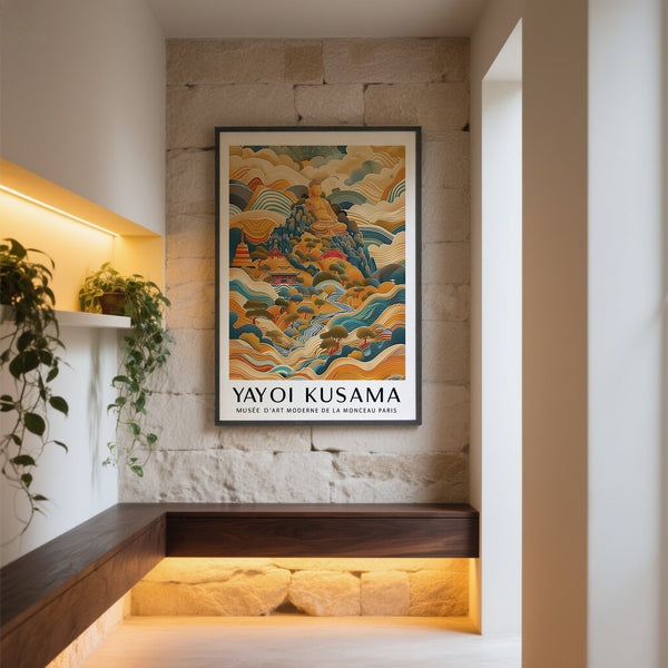 Modern large Buddha wall art inspired by Eastern spirituality