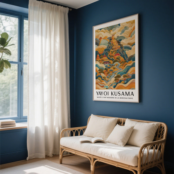 Large Buddha Wall Art above sofa