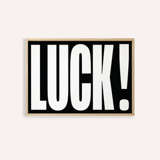 Black and white typography print featured in lucky gifts