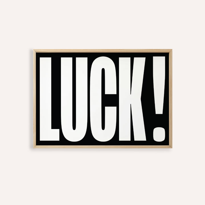 Black and white typography print featured in lucky gifts