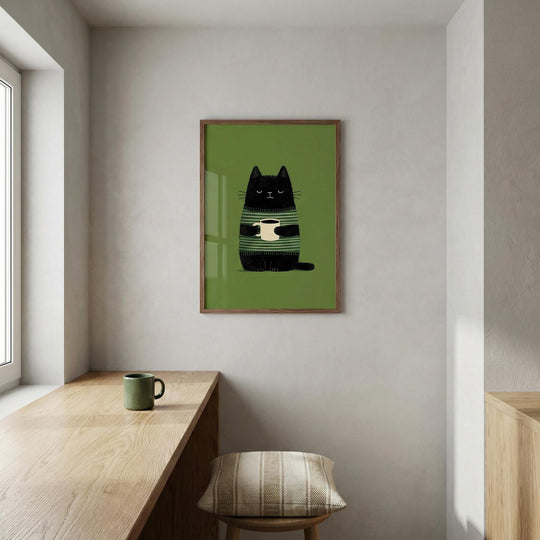 Katzen-Kaffee-Poster