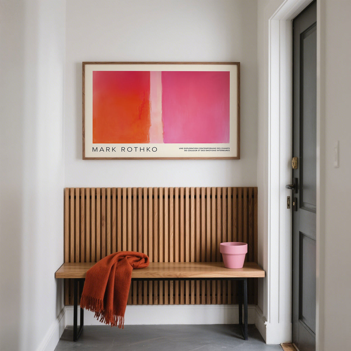 Large color block wall decor for statement walls