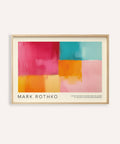 Bold art prints horizontal with Rothko-style color blocks for living room