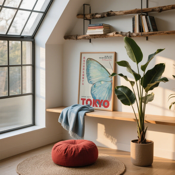 High-quality Japanese wall art with elegant butterfly design