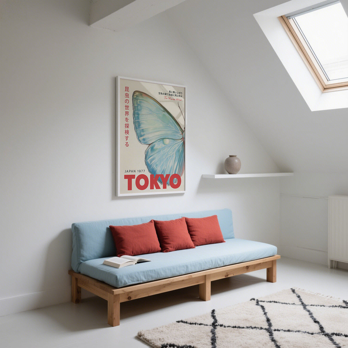 Japanese wall art blending traditional and contemporary elements