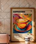 Italian cappuccino wall art for vibrant kitchen decor
