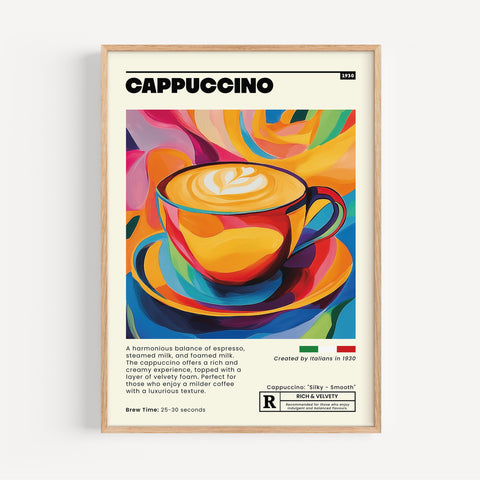 Cappucino Wall Art - Italian Modern Print