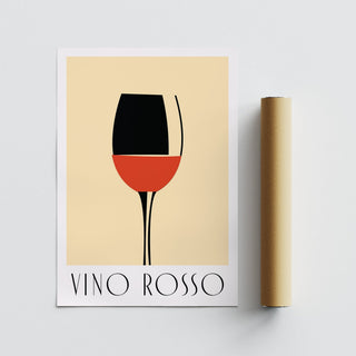 Minimalist dining room styled with modern wine wall art