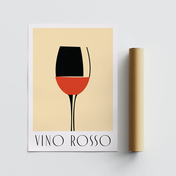 Minimalist dining room styled with modern wine wall art