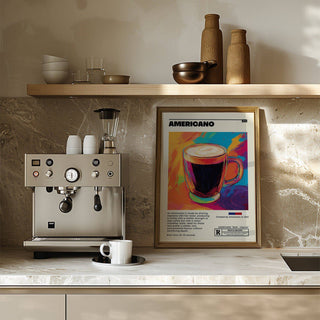 Stylish coffee print for kitchen wall decor