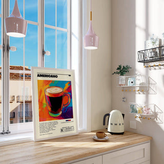 Modern coffee print for kitchen decor