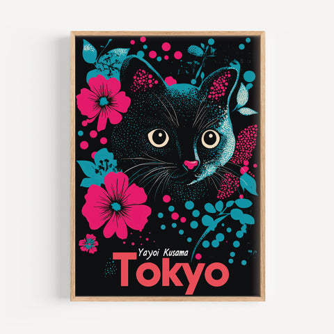 Retro Kusama Floral Cat