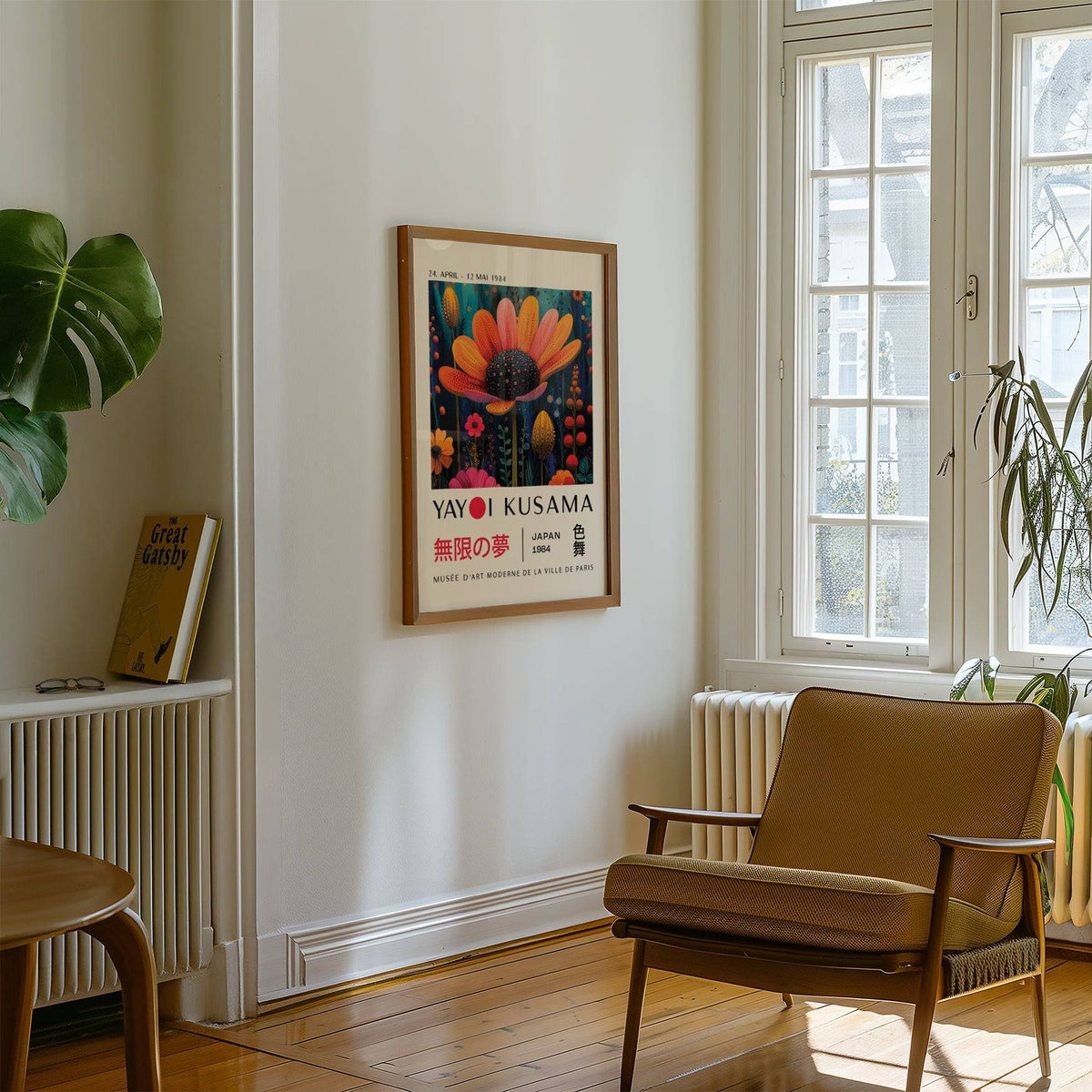 Abstract flower wall decor featuring surreal botanical patterns