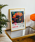 Colour Dance Yayoi Kusama floral print with bold, colourful petals
