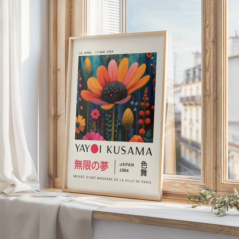 Yayoi Kusama Colorful Flower Print