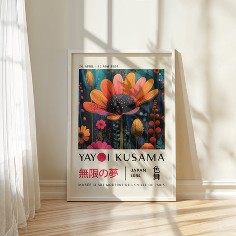 Yayoi Kusama Colorful Flower Print