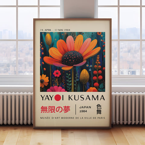 Yayoi Kusama Colorful Flower Print