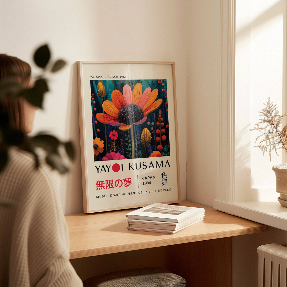 High-quality flower wall decor print with intricate floral patterns
