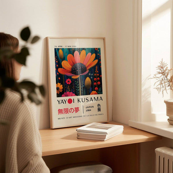 High-quality flower wall decor print with intricate floral patterns