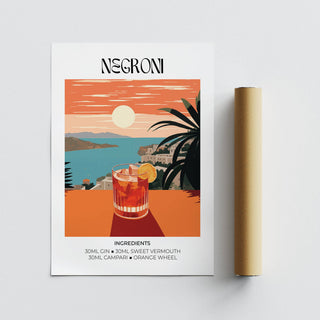 high-quality Vintage Bar Artwork with classic cocktail inspiration