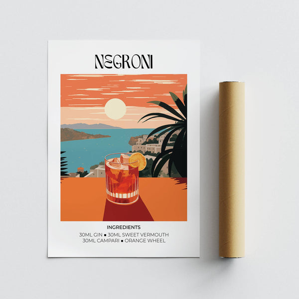 high-quality Vintage Bar Artwork with classic cocktail inspiration