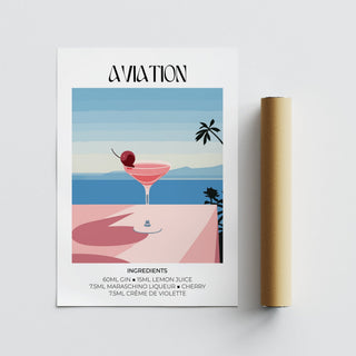 Modern abstract prints of cocktail for stylish home bars