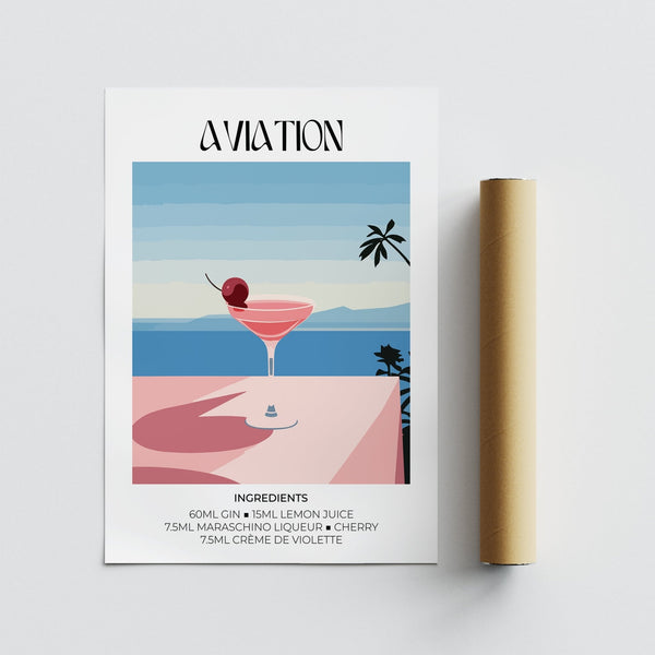 Modern abstract prints of cocktail for stylish home bars