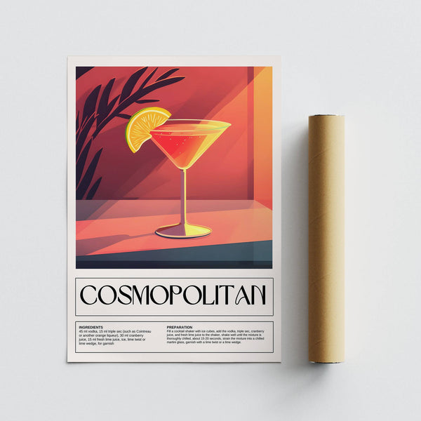 High-quality drink poster art print on matte paper