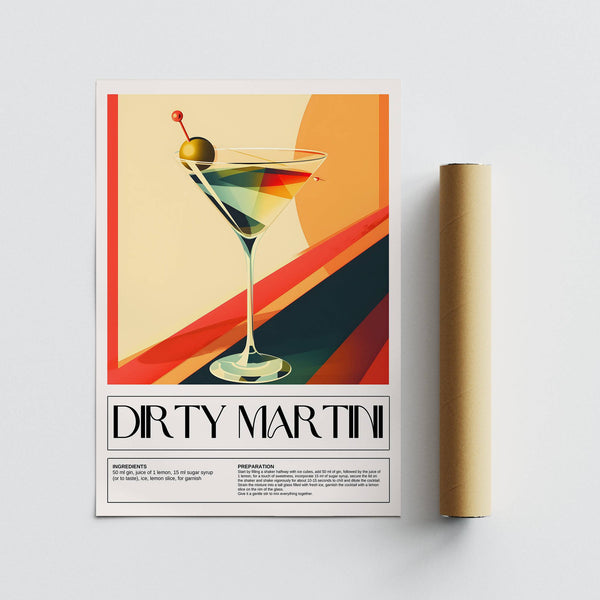 High-quality cocktail prints for wall on matte paper