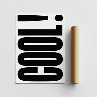 High-quality cool typography poster print on matte paper