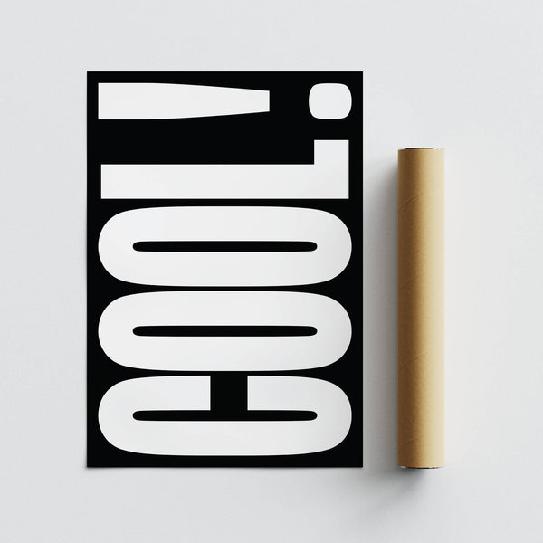 High-quality cool typography art print on matte paper