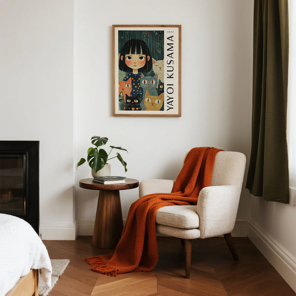 High-quality Yayoi Kusama poster for home decor