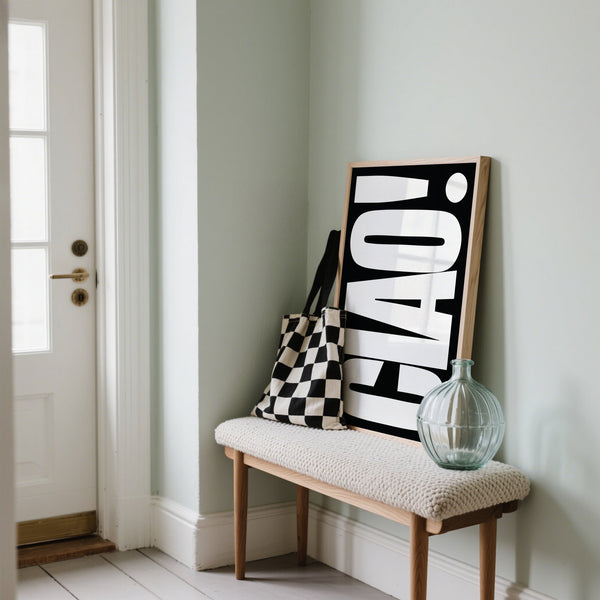 Modern Ciao poster perfect for contemporary interiors