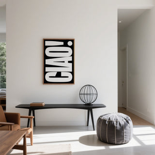 Ciao poster featuring chic minimalist lettering