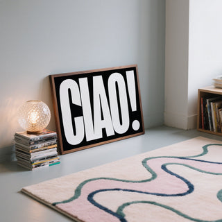 Minimalist Ciao poster for stylish home decor