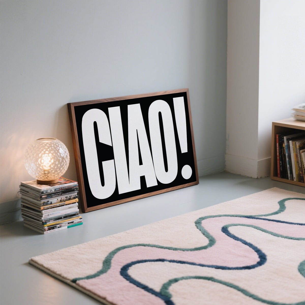 Minimalist Ciao poster for stylish home decor