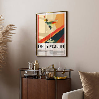 Elegant cocktail prints for wall designed for refined spaces